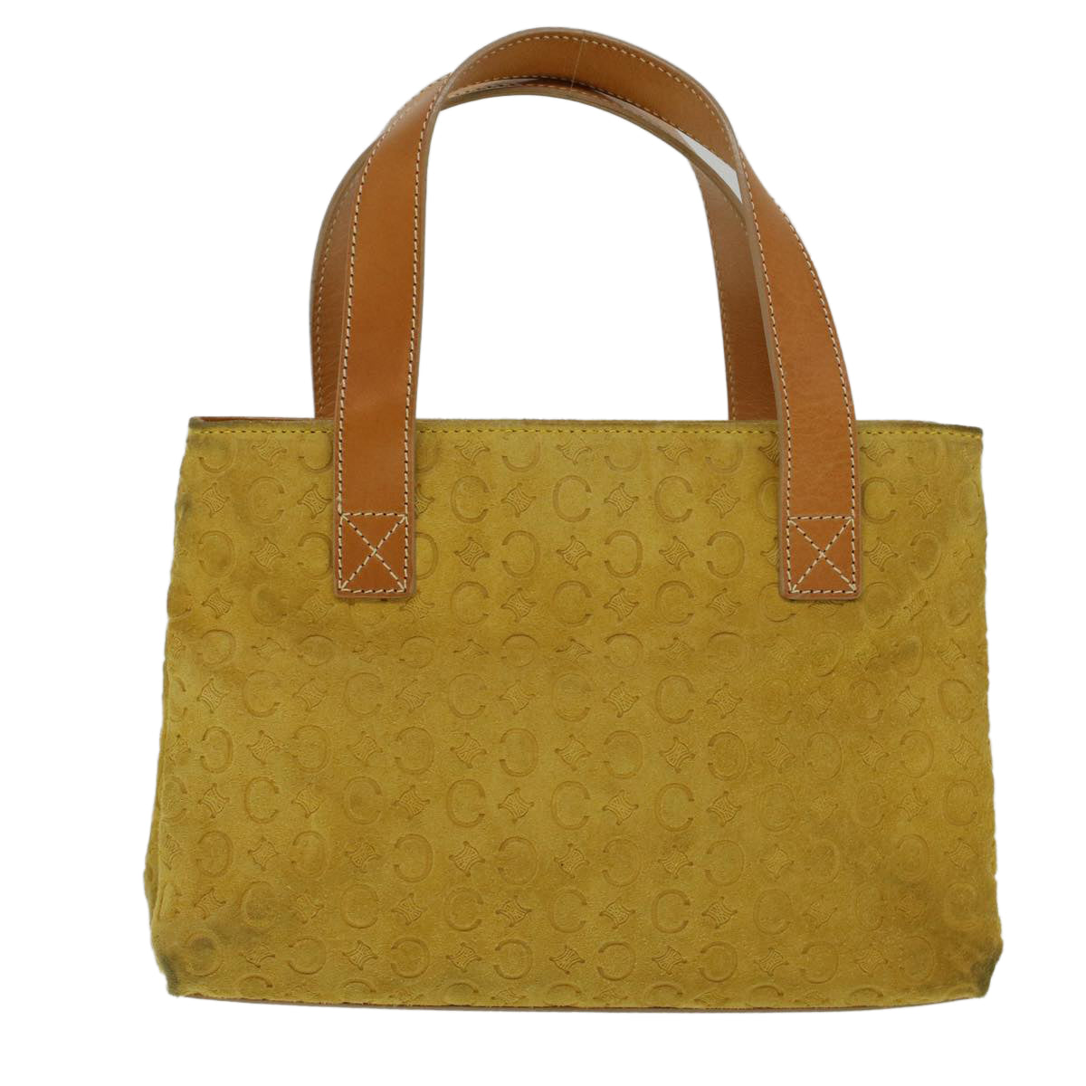 Luxury CELINE C Macadam Canvas Hand Bag Yellow  58815