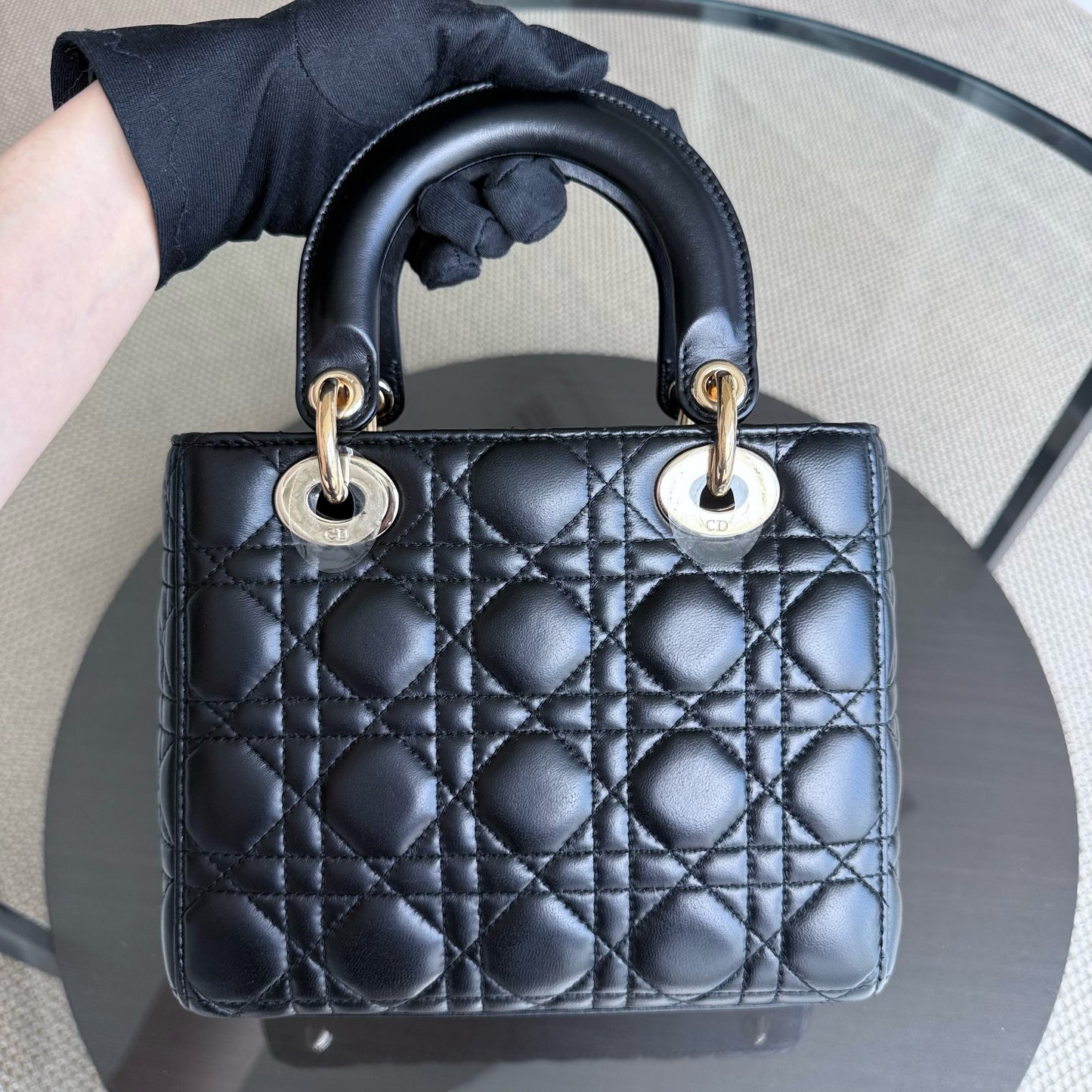 Dior Lady Small ABC - Cannage Lambskin MyABC Black Gold Hardware