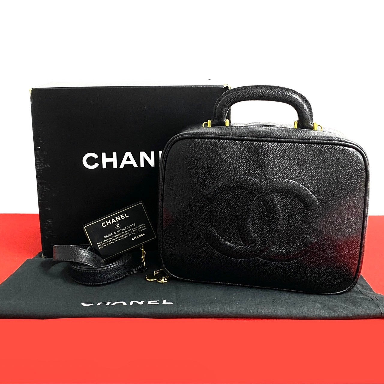 Chanel Coco Mark Caviar Skin 2way Bag