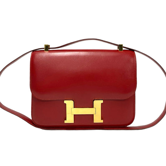 HERMES Shoulder Bag Box scarf Red Constance 23 Women  d