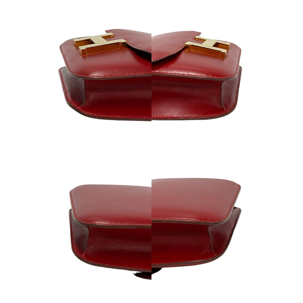 HERMES Shoulder Bag Box scarf Red Constance 23 Women  d