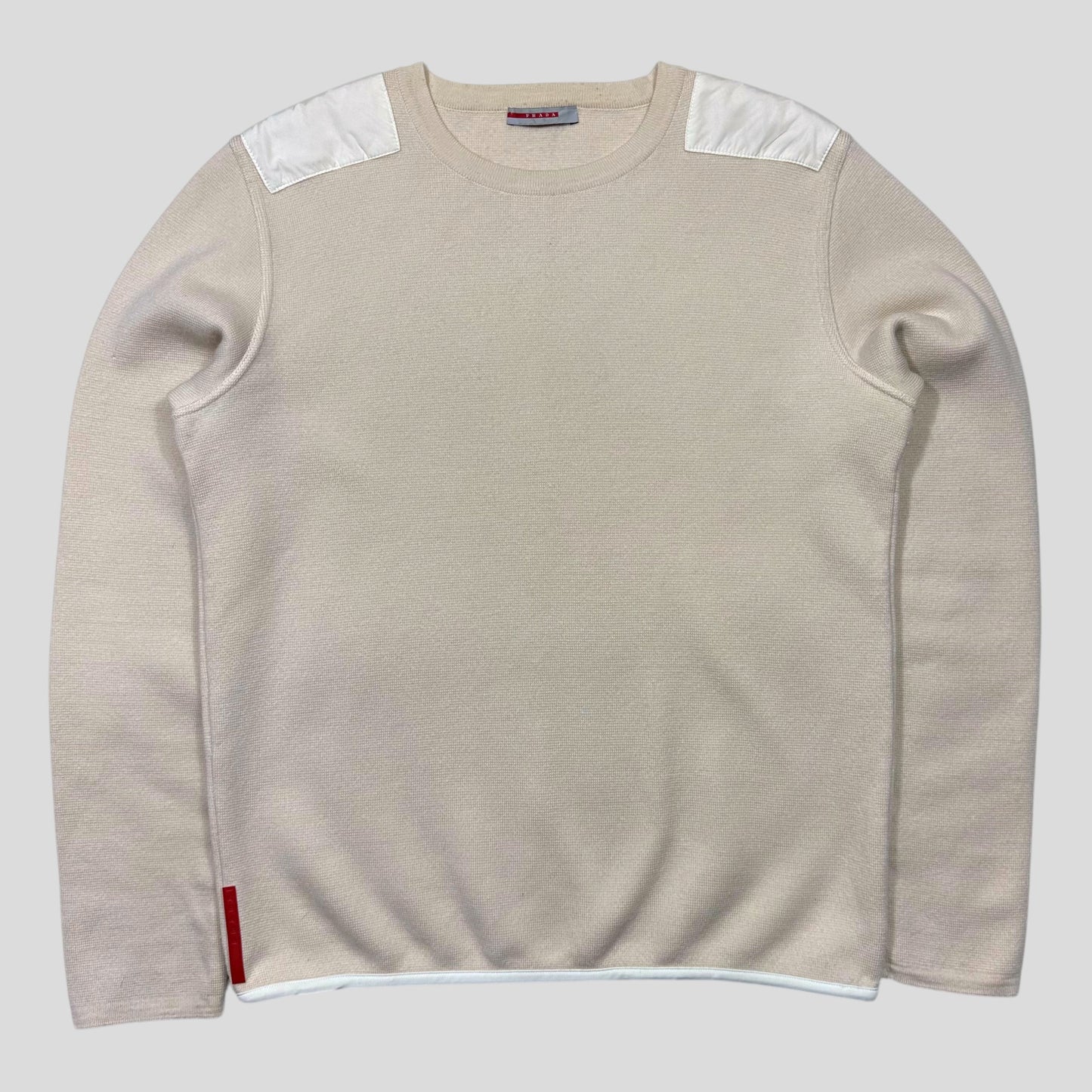 Prada Sport 00’s Nylon Panelled Technical Knitted Crewneck - IT52 (M/L)