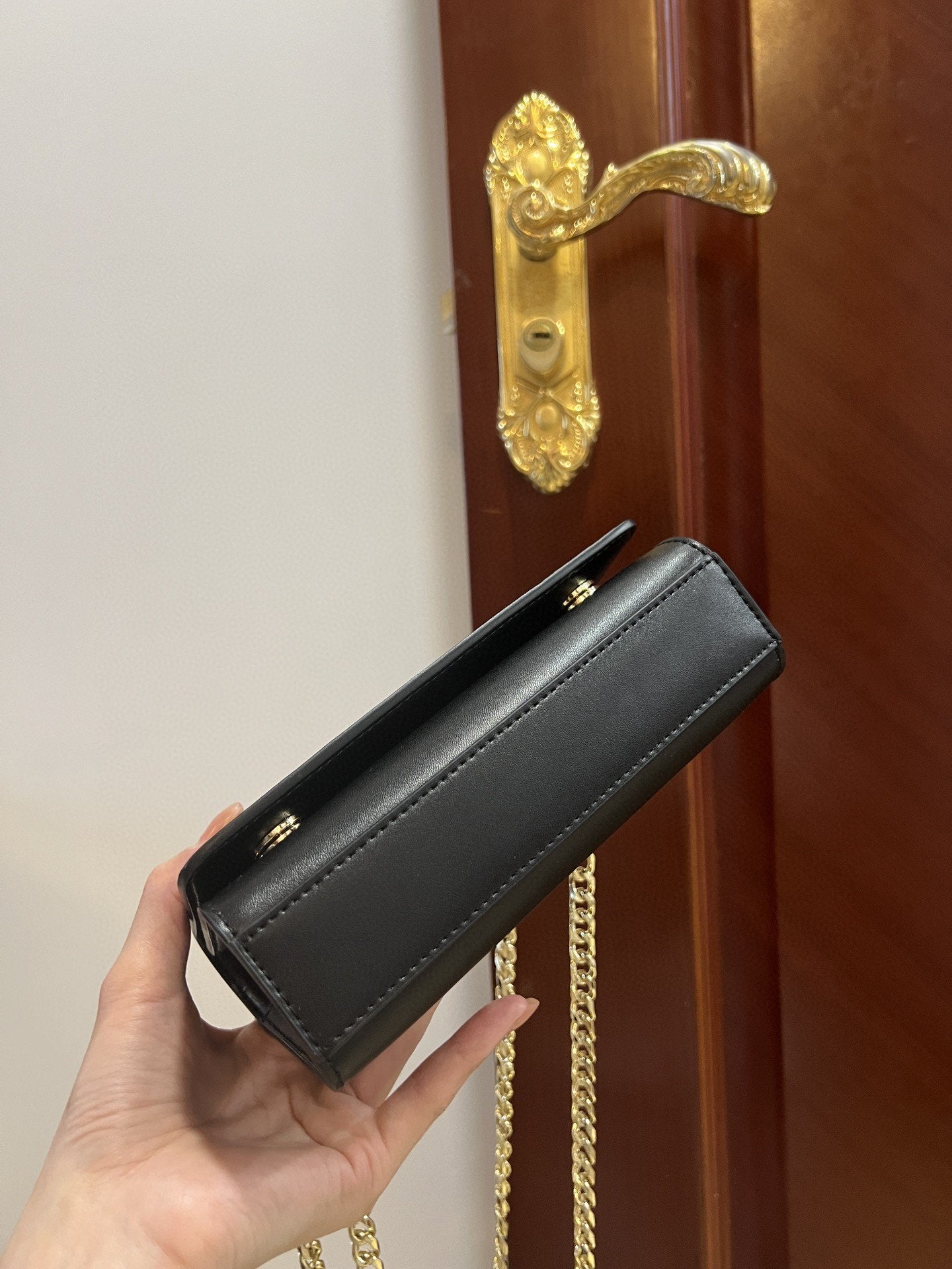 Top Quality Polished 3.5 Phone Bag Black For Women 7.3in/19cm Top Quality