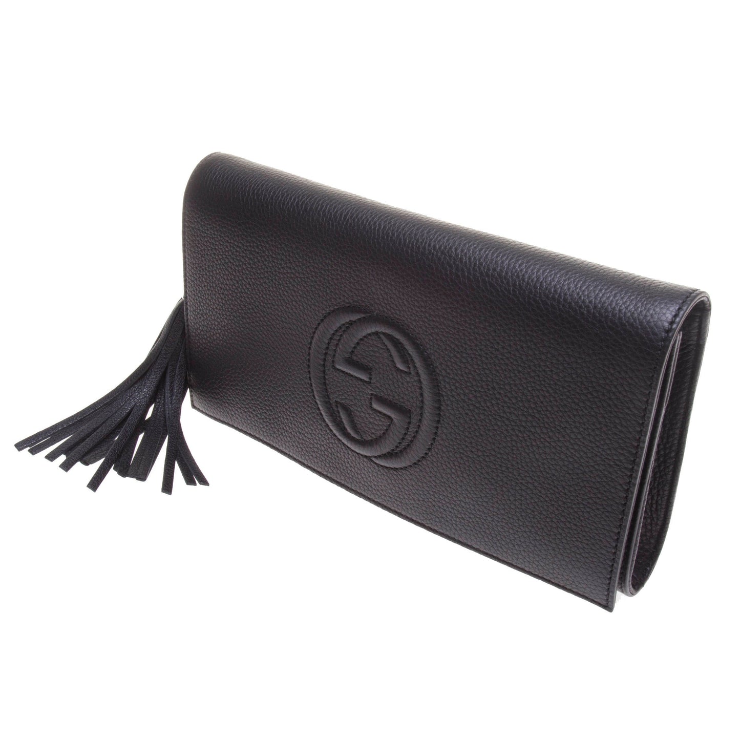Gucci 336753 Black Soho Leather Clutch