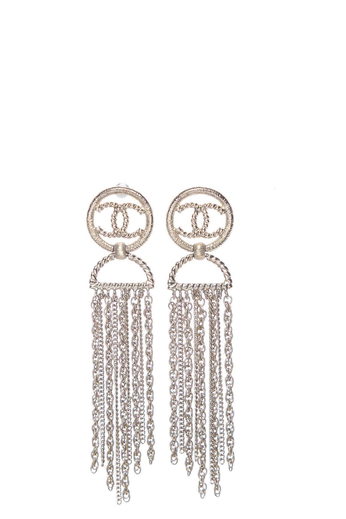 Chanel 2016 Gold CC Chain Drop Earrings