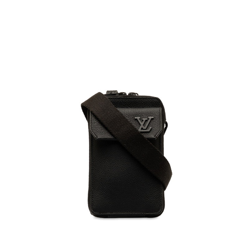 Louis Vuitton M57089 Noir Black Green Leather  Louis Vuitton LV Logo Pouch Shoulder Bag