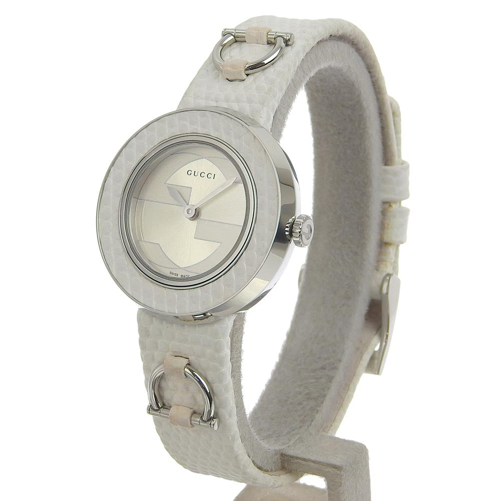 GUCCI Watches Quartz 129.5 Stainless Steel Silver U play Silver dial Women