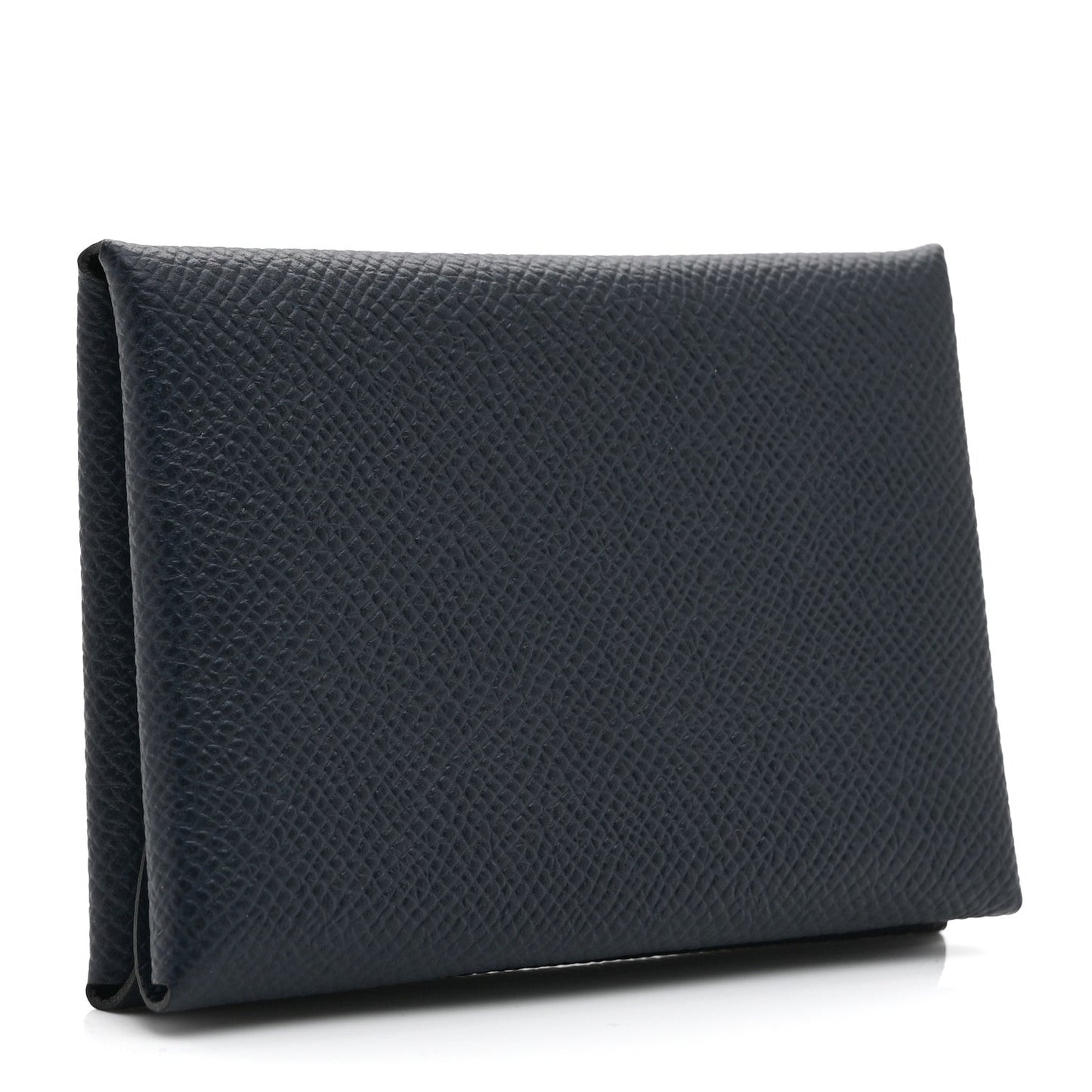 Hermes Epsom Verso Calvi Duo Card Case Bleu Indigo