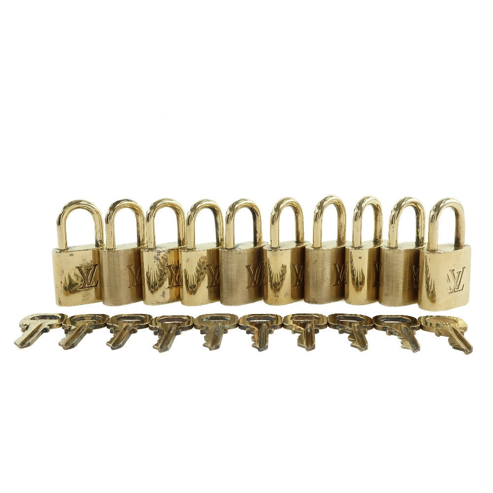 LOUIS VUITTON Cadena brass gold 10 pieces set Padlock & key mens(Unisex)  d
