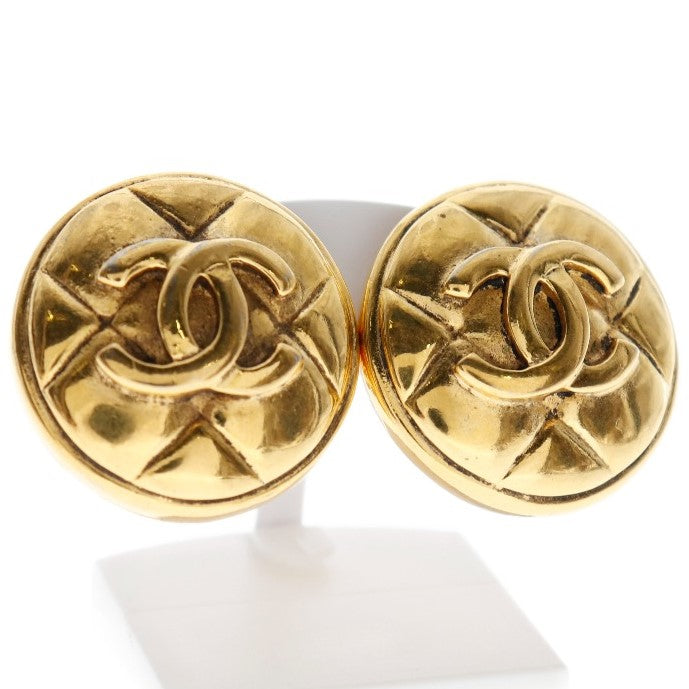 CHANEL Earring Plated Gold gold   Matrasse COCO Mark Women