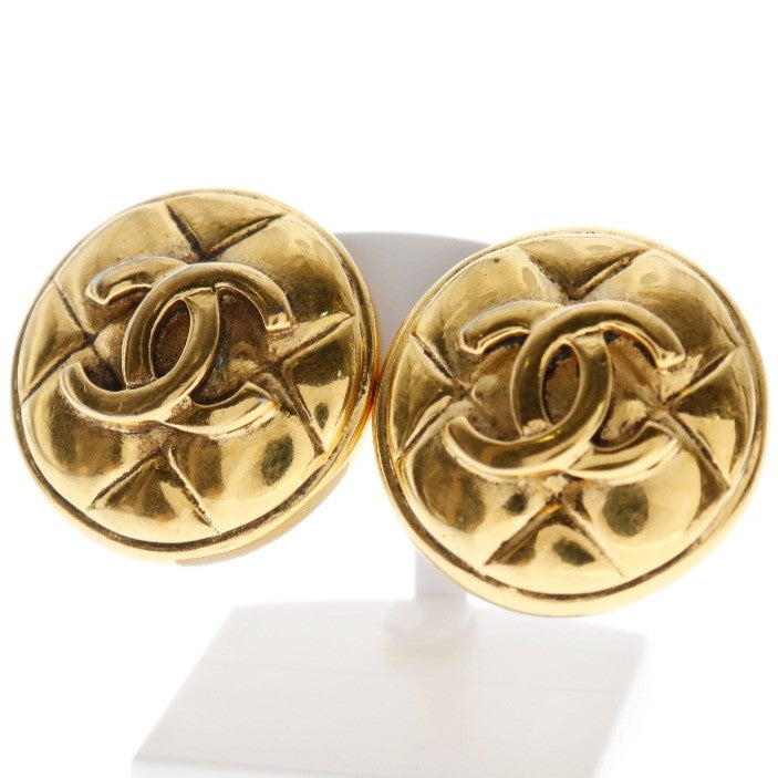 CHANEL Earring Plated Gold gold   Matrasse COCO Mark Women