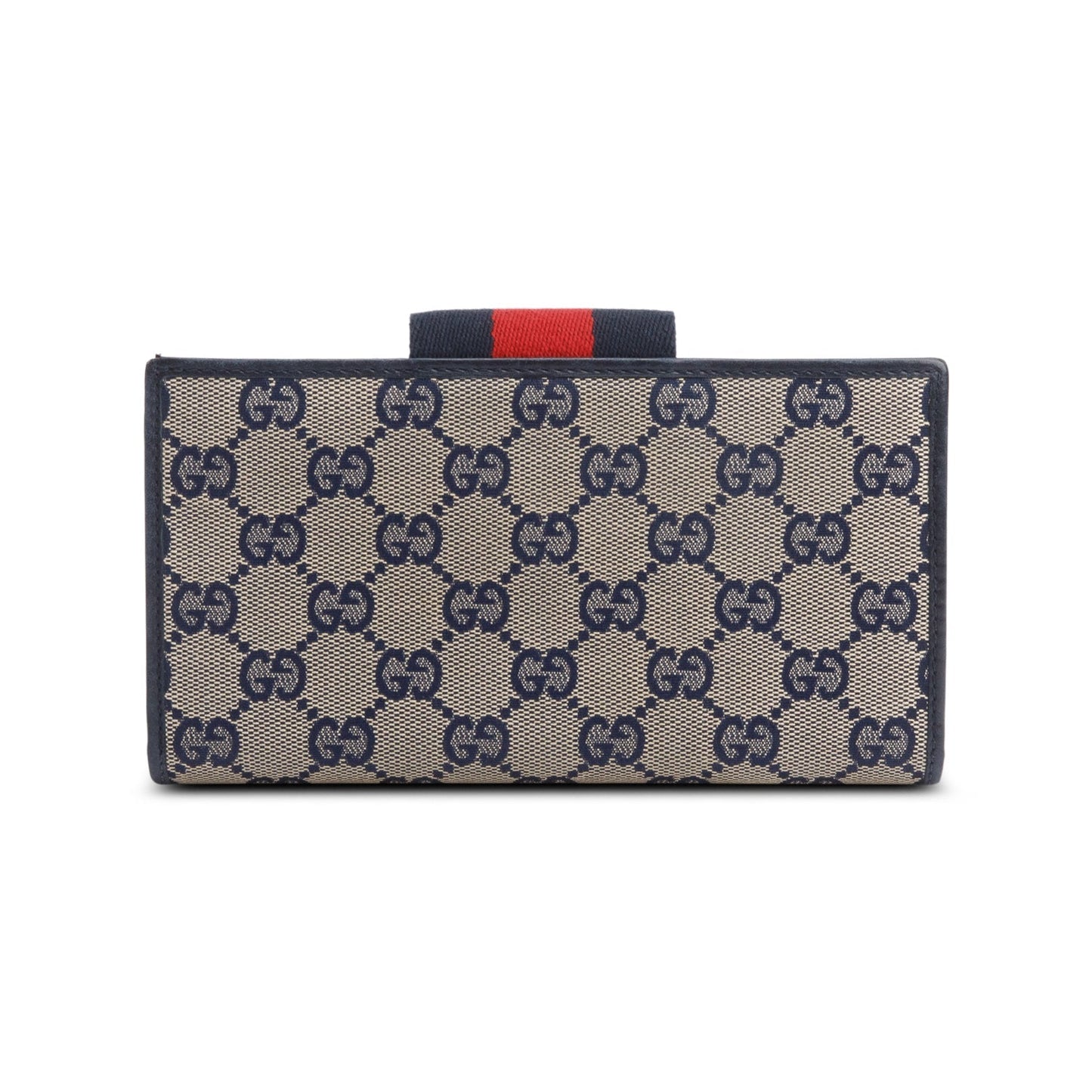 Balenciaga Grey GG Canvas Web Continental Wallet