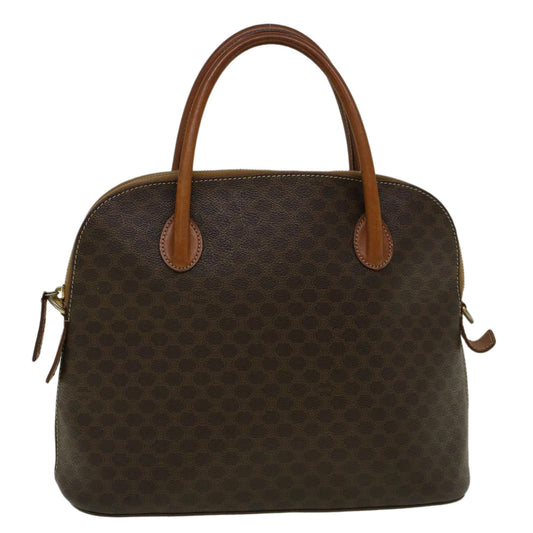 Luxury CELINE Macadam Canvas Hand Bag PVC Leather Brown  59246
