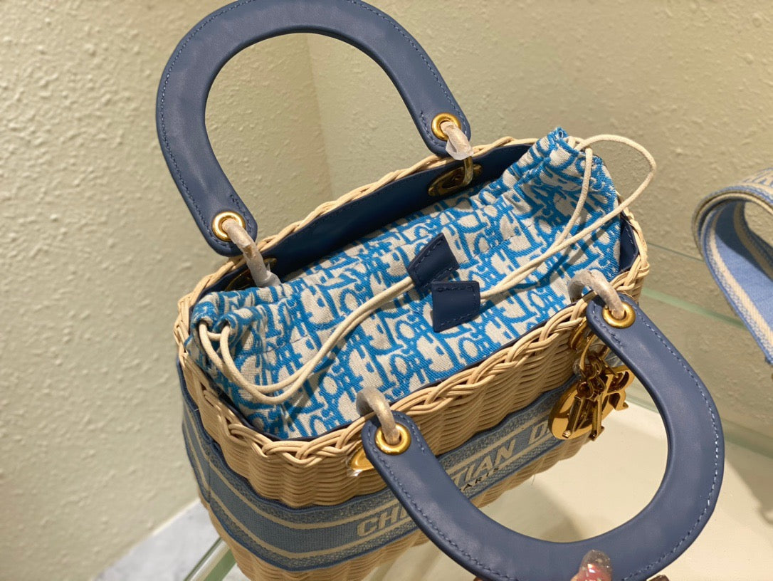 Top Quality Mini Lady Bag Blue, For Women, Womens Handbags 17cm/6.5in CD M0505OMVD_M808