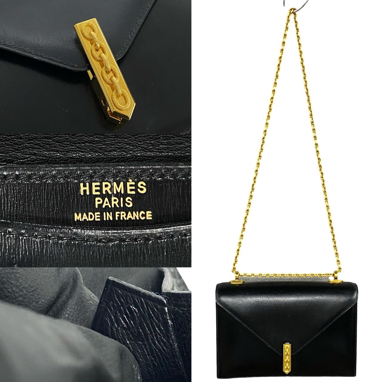 HERMES Shoulder Bag Box scarf black Alcazar Women  d