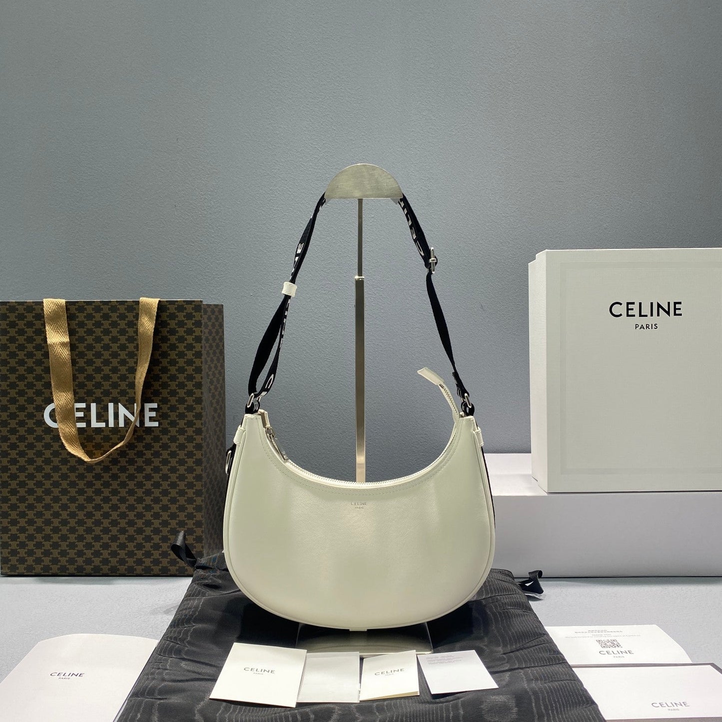 Top Quality Medium Ava Bag With Top Quality Strap White For Women 9in/23cm