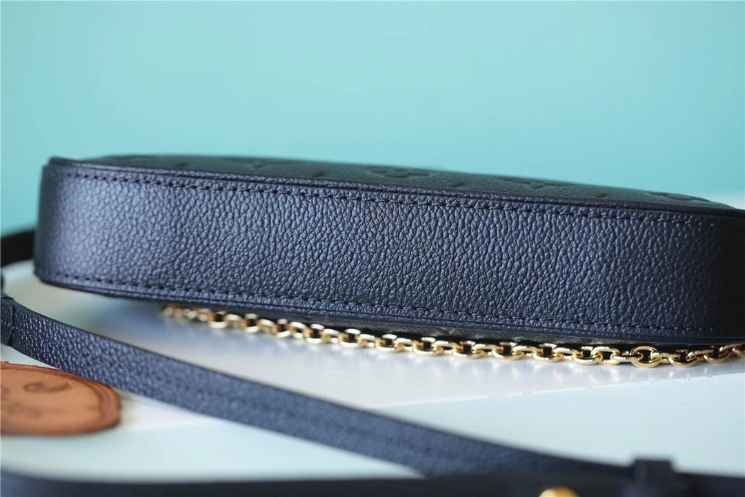Top Quality Easy Pouch On Strap Monogram Empreinte Black For Women, Womens Handbags, Shoulder Bags And Crossbody Bags 7.5in/19cm Top Quality M80349