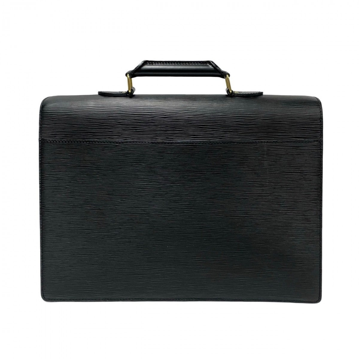 LOUIS VUITTON Business bag leather black Epi Serviette Ambassador mens  d