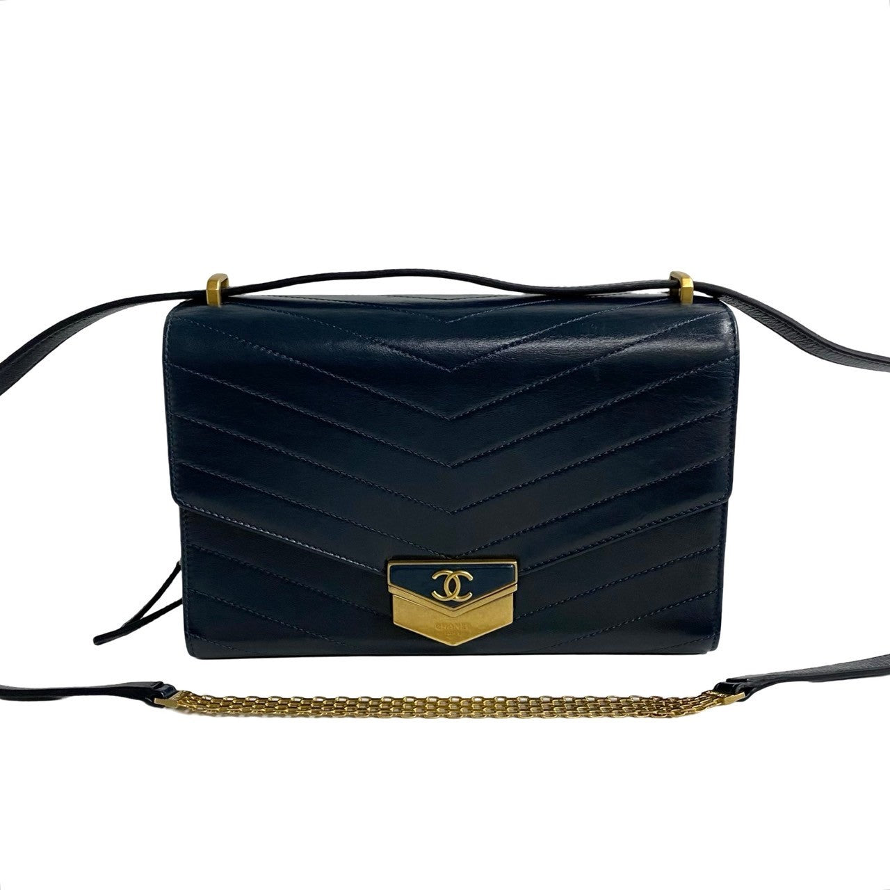 Chanel Coco Mark V Stitch Leather Shoulder Bag