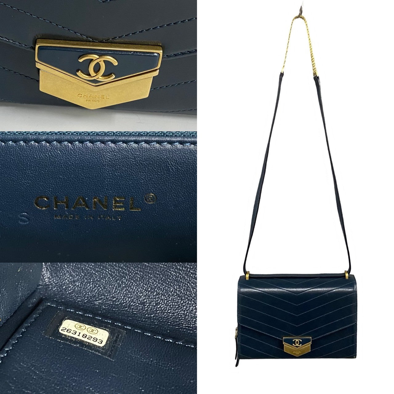 Chanel Coco Mark V Stitch Leather Shoulder Bag