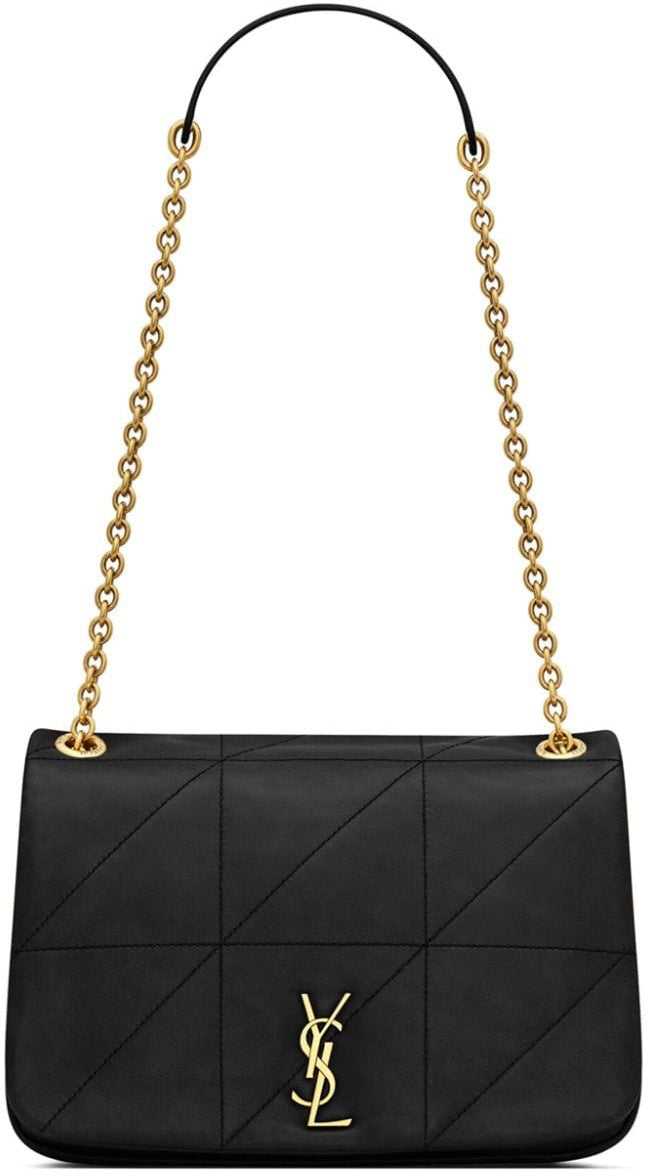 Luxury Saint Laurent Trending 2025 Women's Lambskin Jamie Shoulder Bag in Black | Size UNICA | 763475AAB32