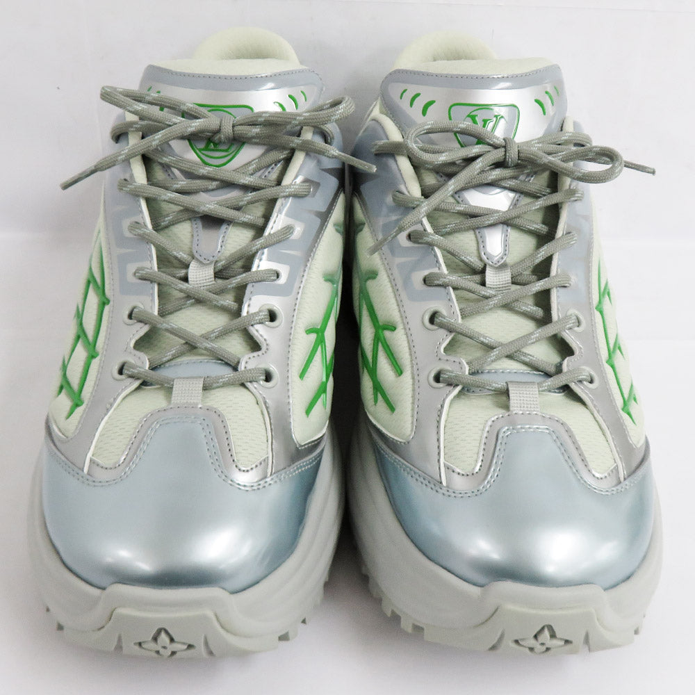 Louis Vuitton LV Dialovery Line Sneaker 1ABZ3P Gr 7 Size 26.0cm Silver Green Logo  Shoes