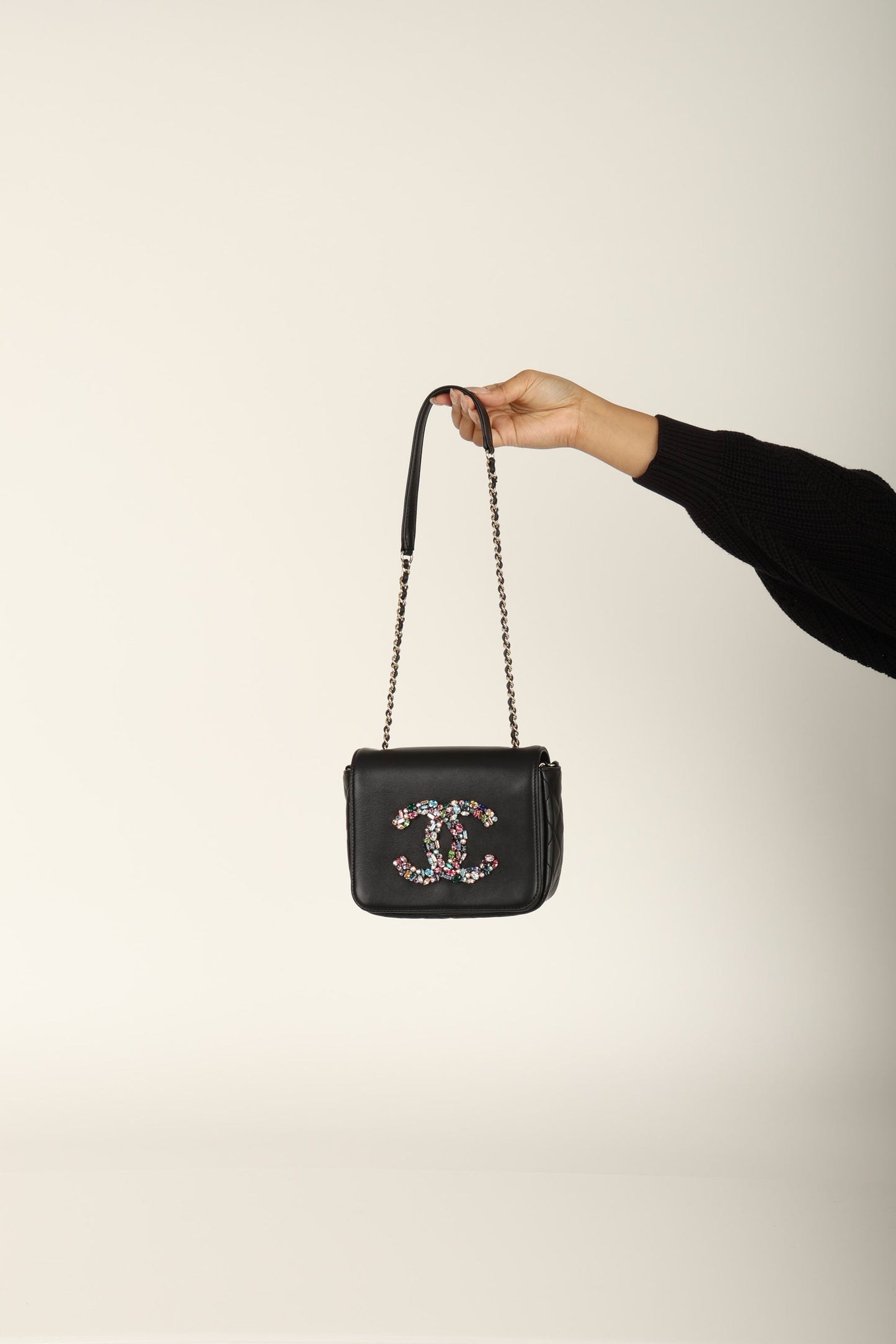 Chanel 21C Calfskin Gemstone Mini Square Full Flap