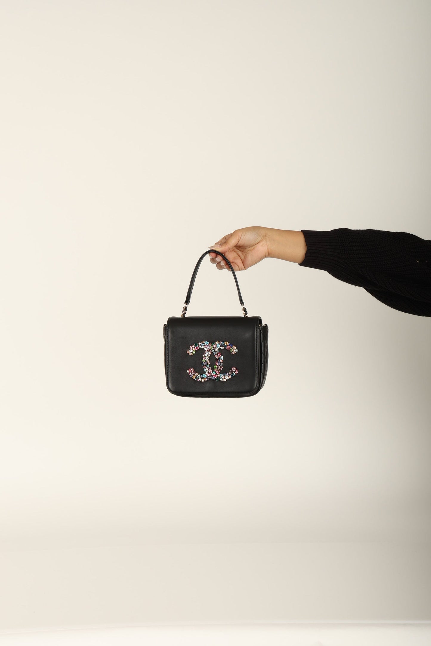 Chanel 21C Calfskin Gemstone Mini Square Full Flap