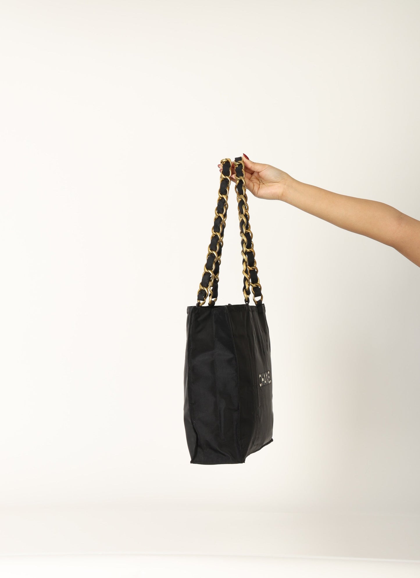 Chanel 1991 Nylon Chunky Chain Tote
