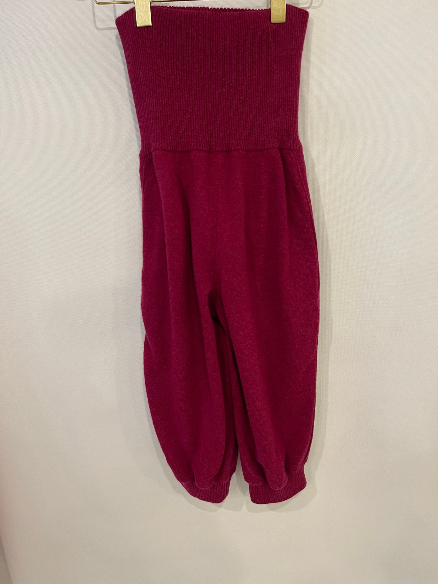 Chanel Raspberry Pink Capri Tro rs with White Stripes Detail Size FR 38 (UK 10)