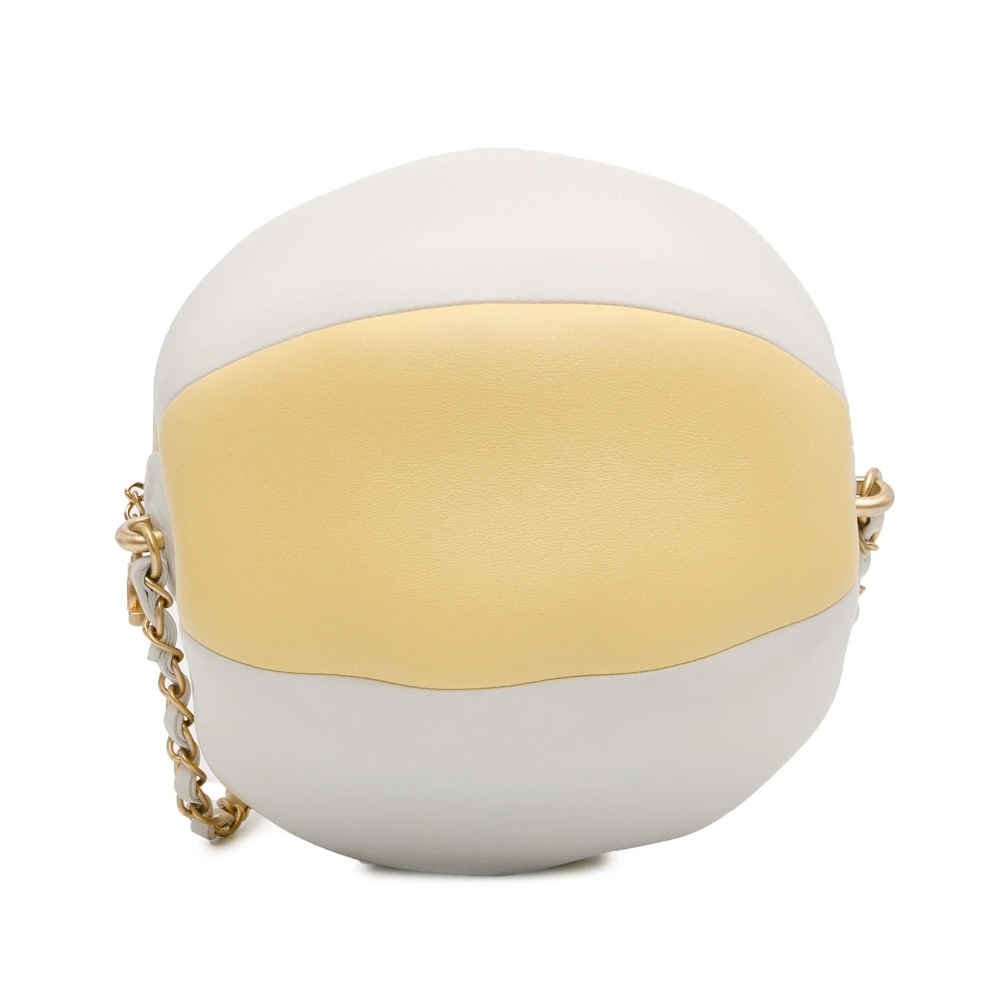 Yellow Chanel Calfskin Coco Beach Ball Bag