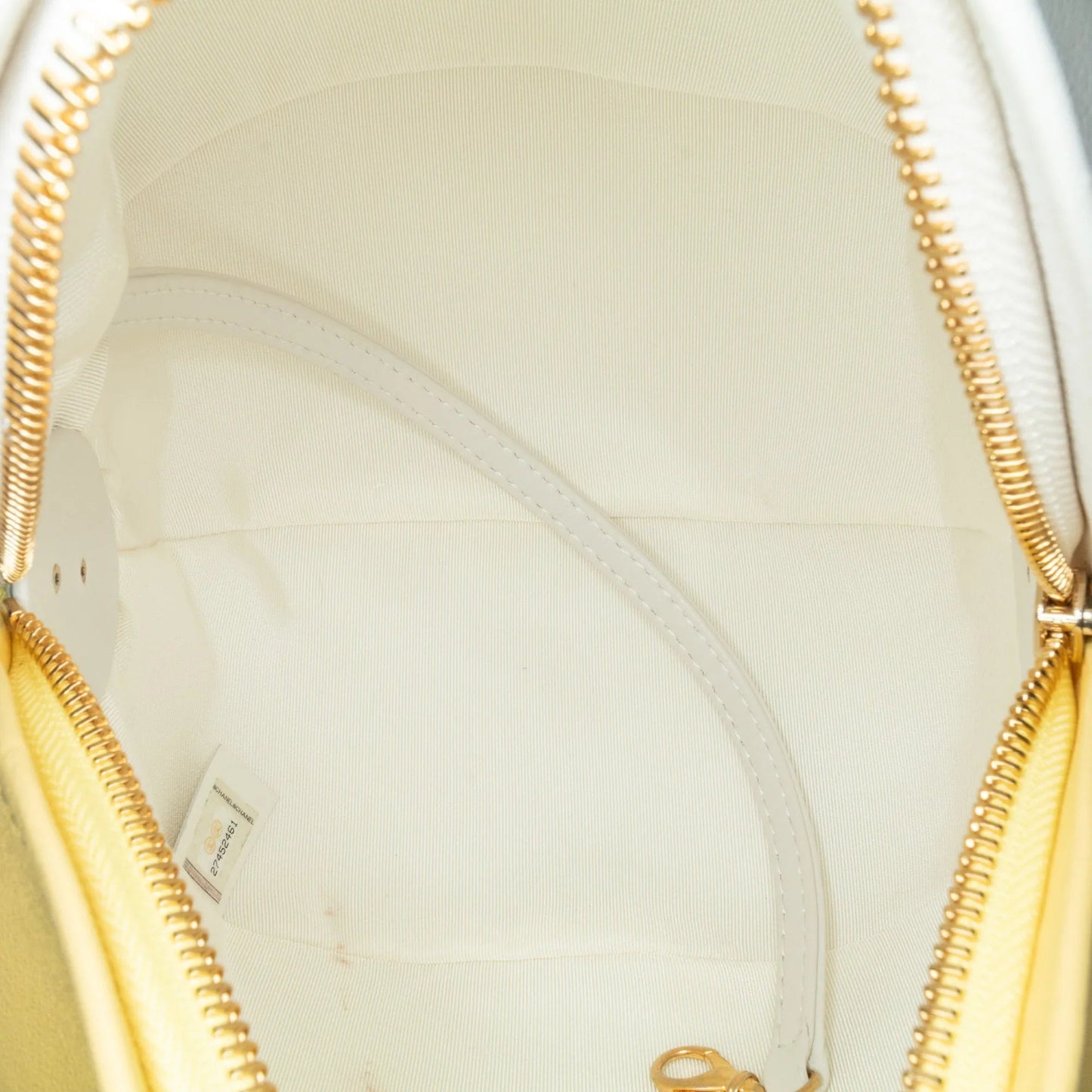 Yellow Chanel Calfskin Coco Beach Ball Bag