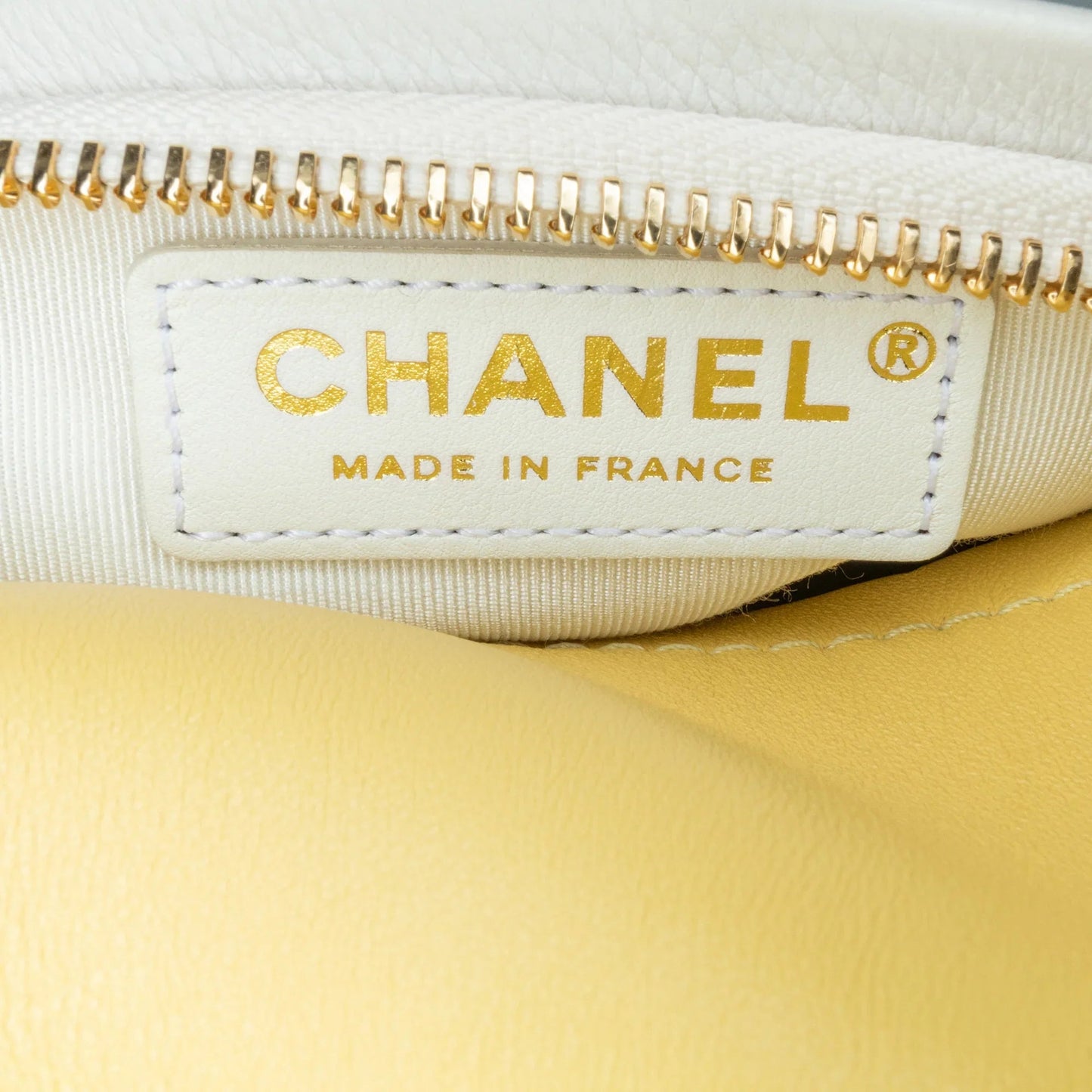 Yellow Chanel Calfskin Coco Beach Ball Bag