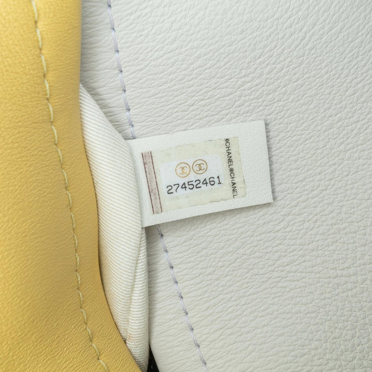 Yellow Chanel Calfskin Coco Beach Ball Bag