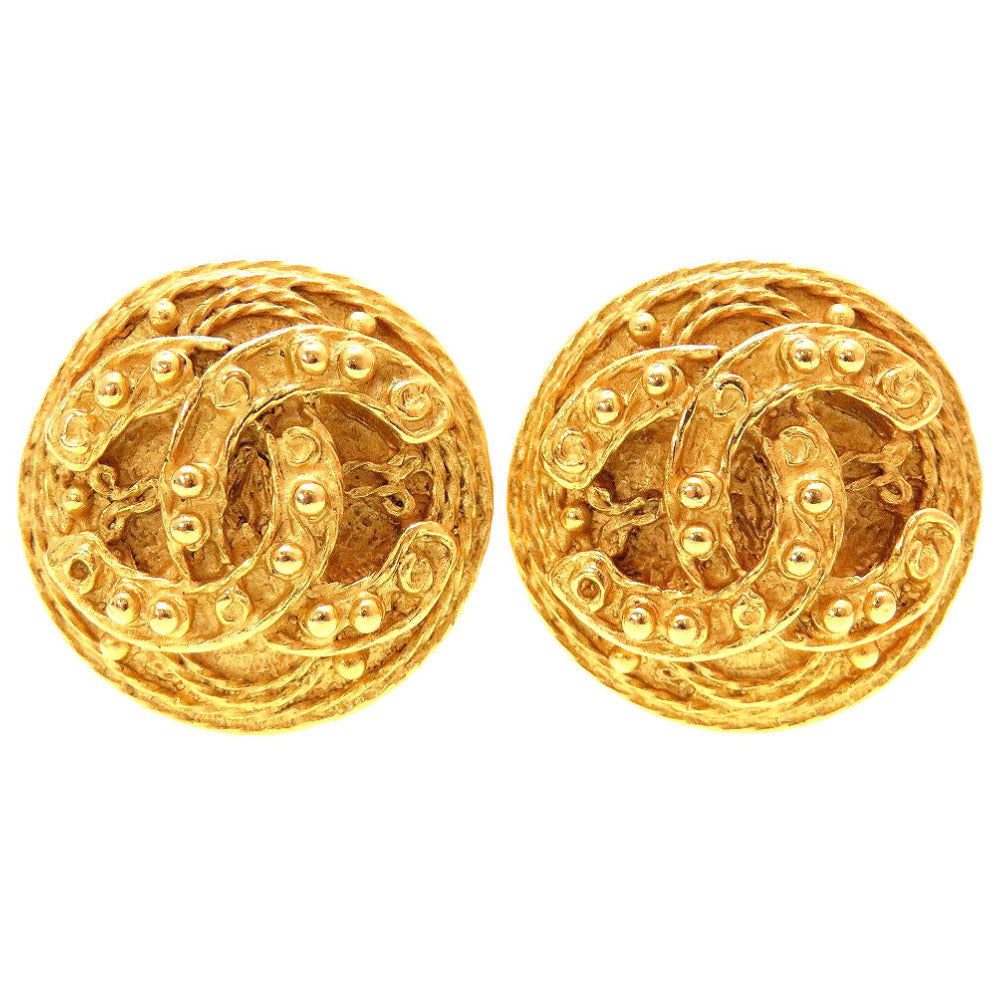 CHANEL Earring metal gold   COCO Mark Women
