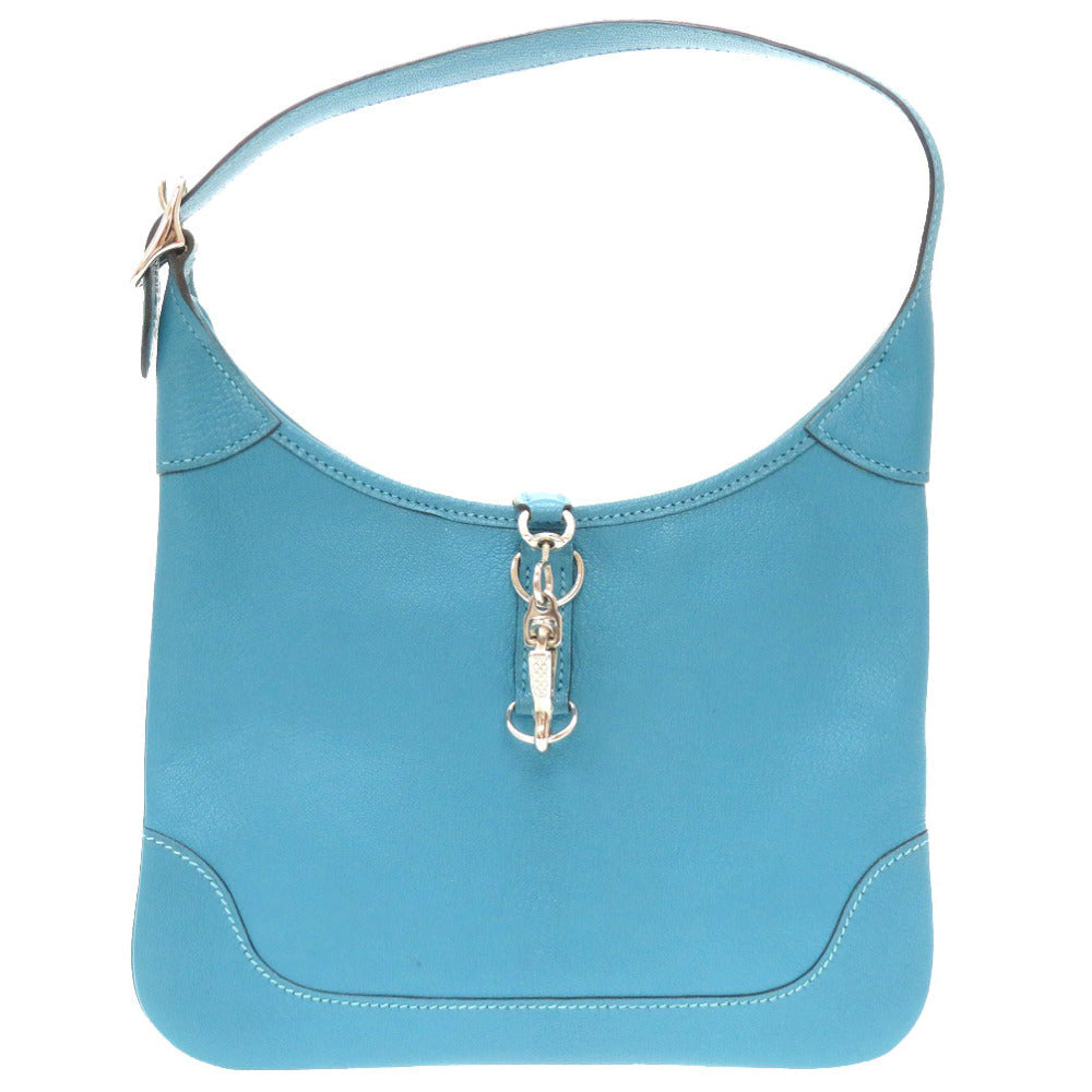 HERMES Shoulder Bag Shave Turquoise Trim 24 Women  d