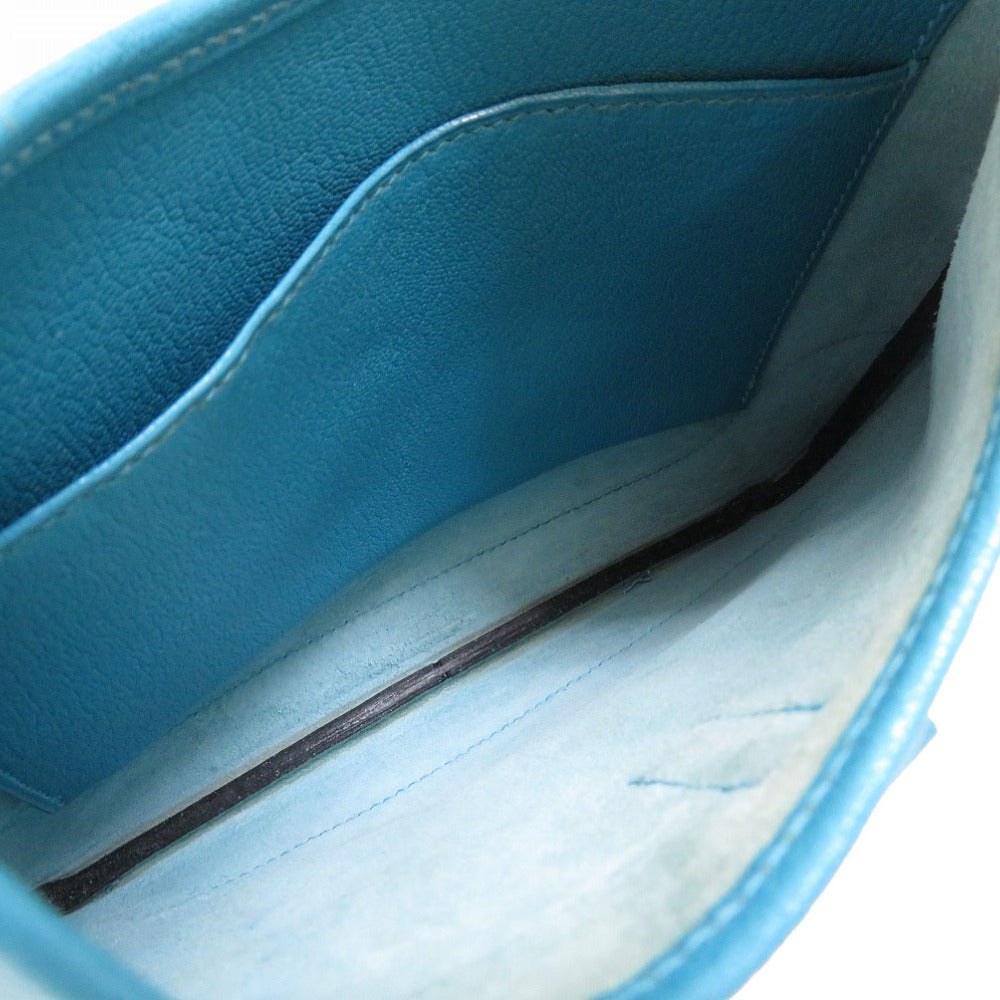 HERMES Shoulder Bag Shave Turquoise Trim 24 Women  d