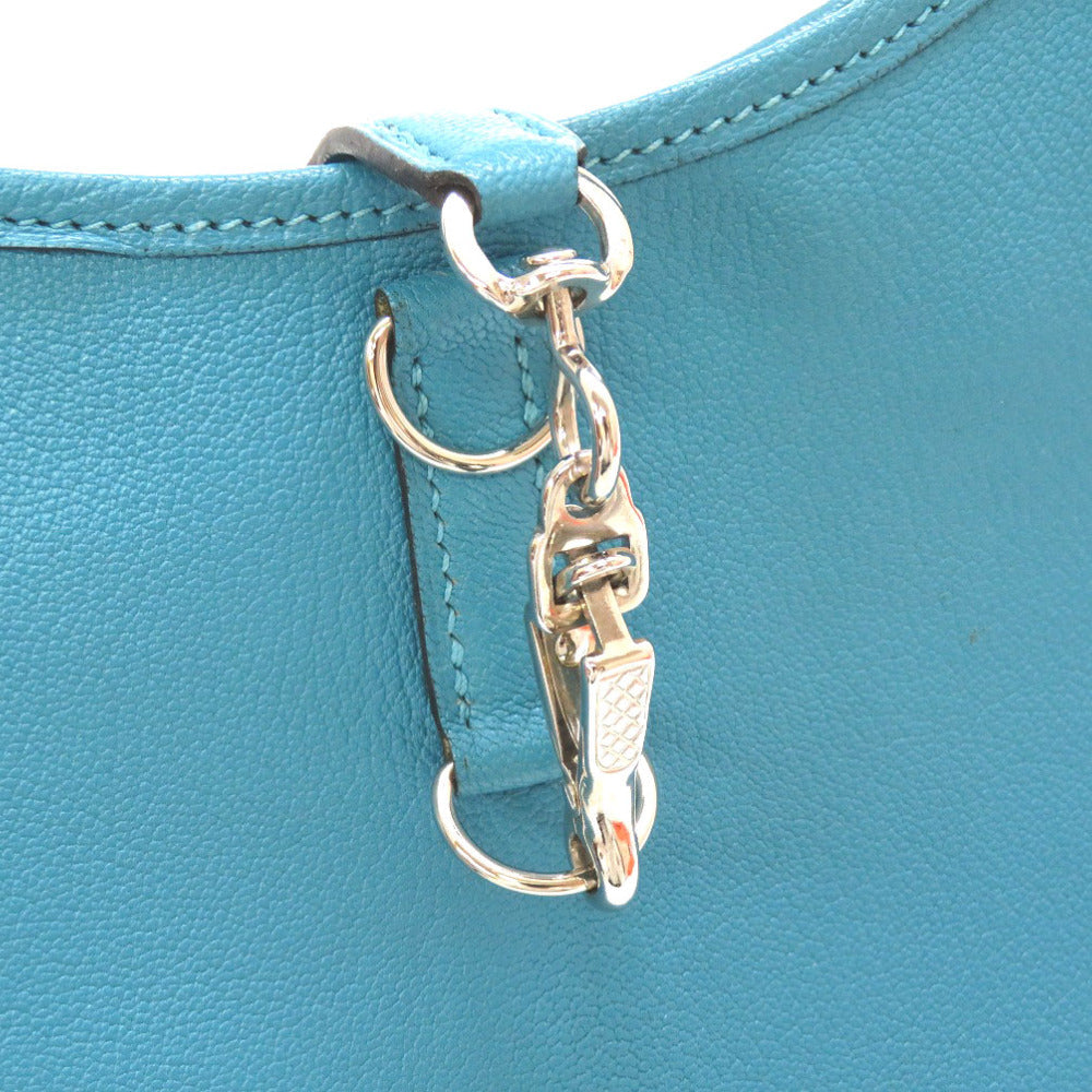 HERMES Shoulder Bag Shave Turquoise Trim 24 Women  d