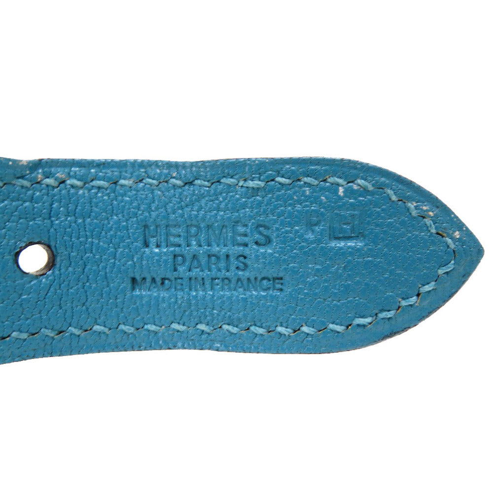 HERMES Shoulder Bag Shave Turquoise Trim 24 Women  d