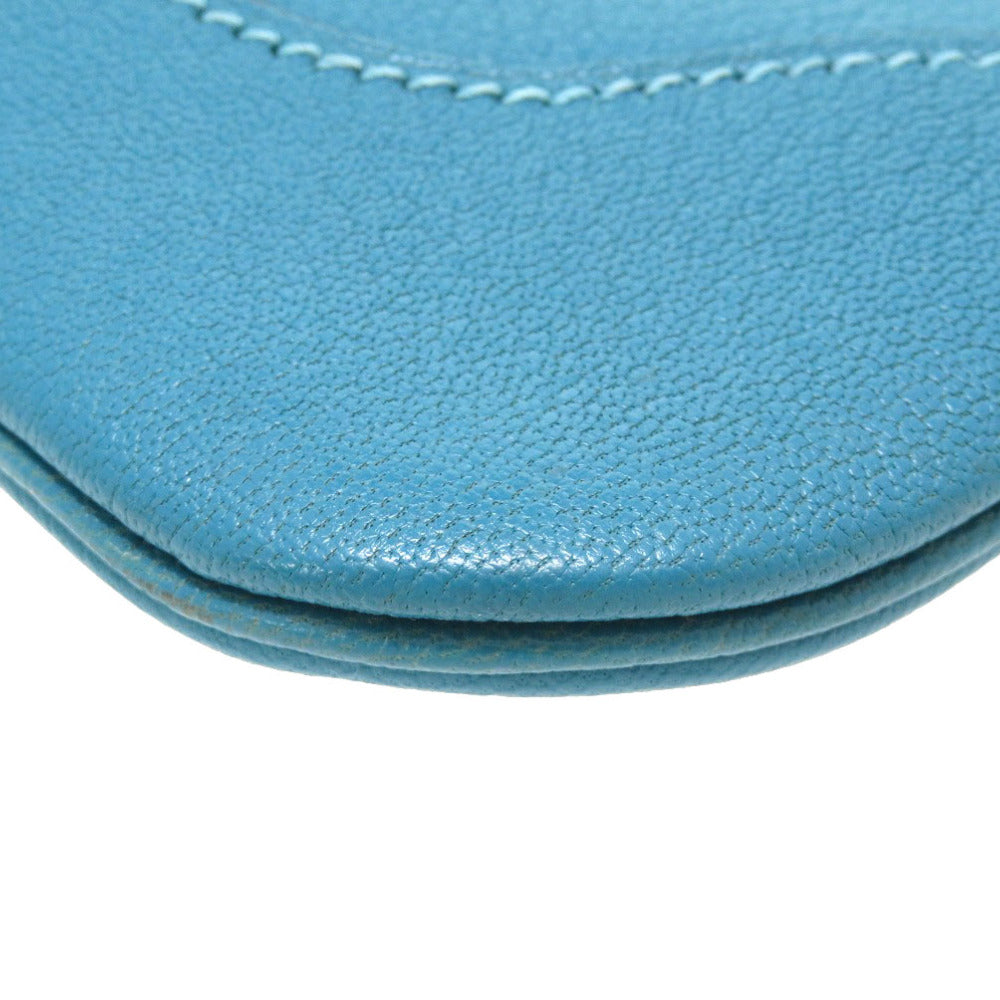 HERMES Shoulder Bag Shave Turquoise Trim 24 Women  d
