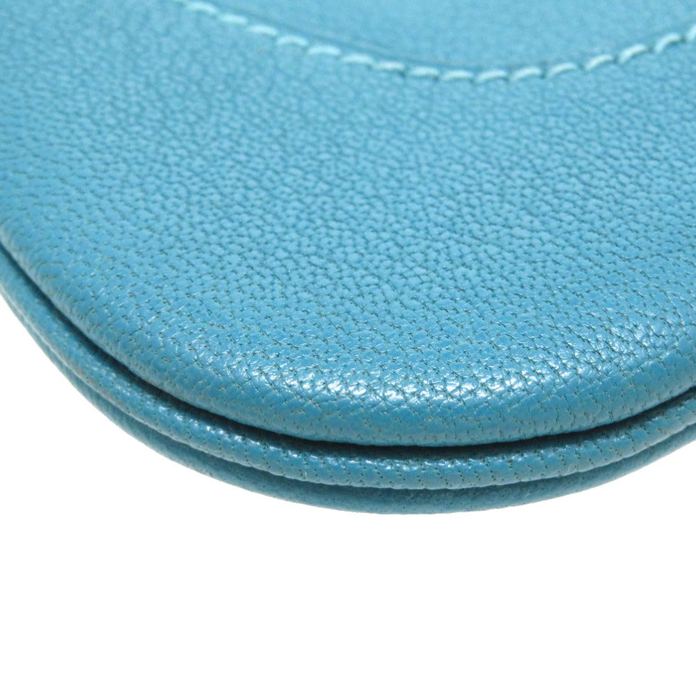 HERMES Shoulder Bag Shave Turquoise Trim 24 Women  d