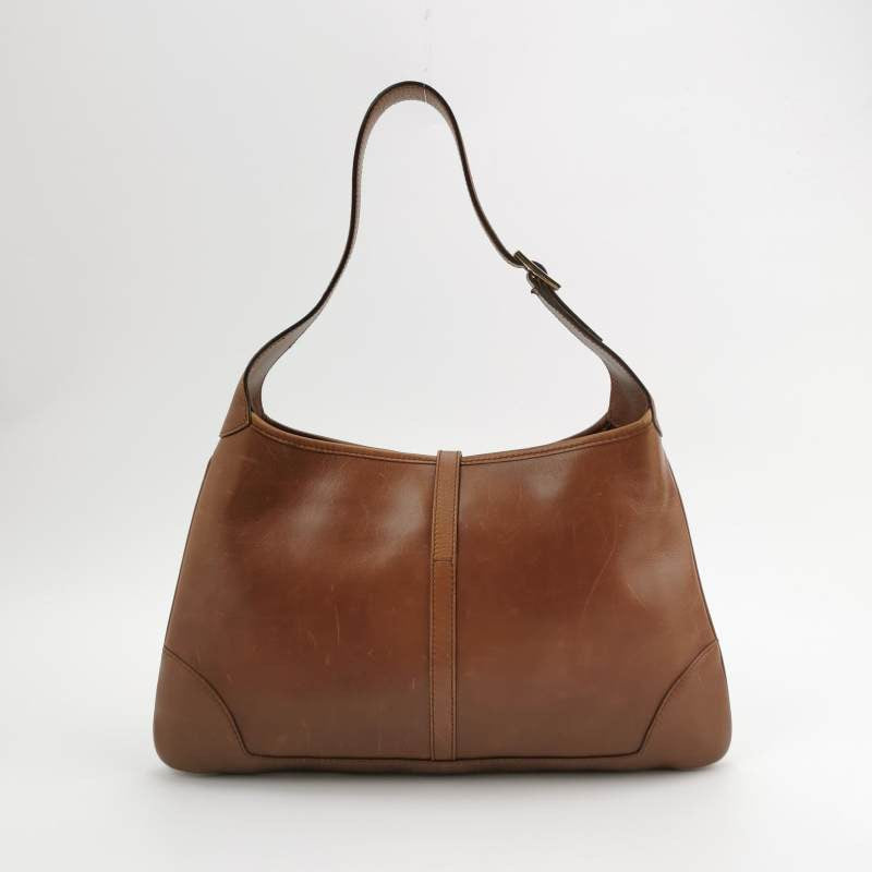 Gucci Jackie   Medium Brown Leather Silver Hardware