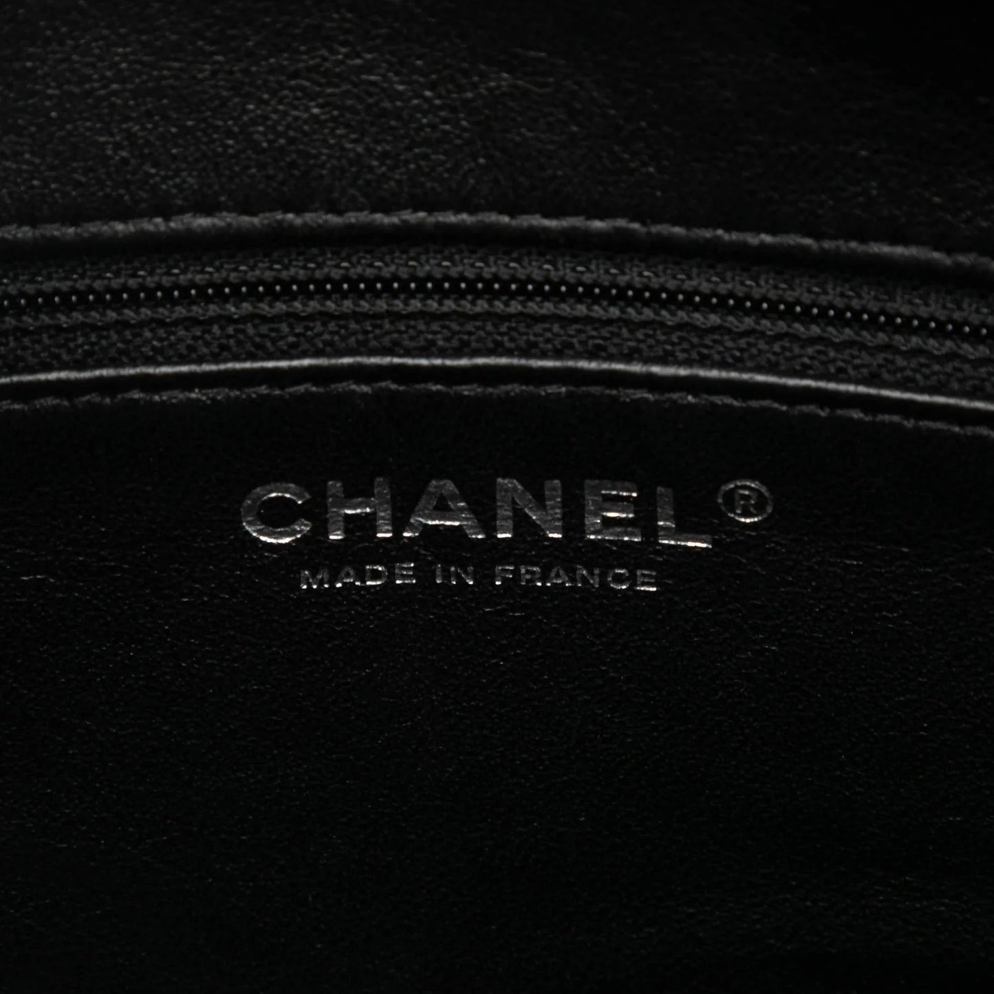 Black Chanel Tweed and Resin Zipped Chain Shopping Bag