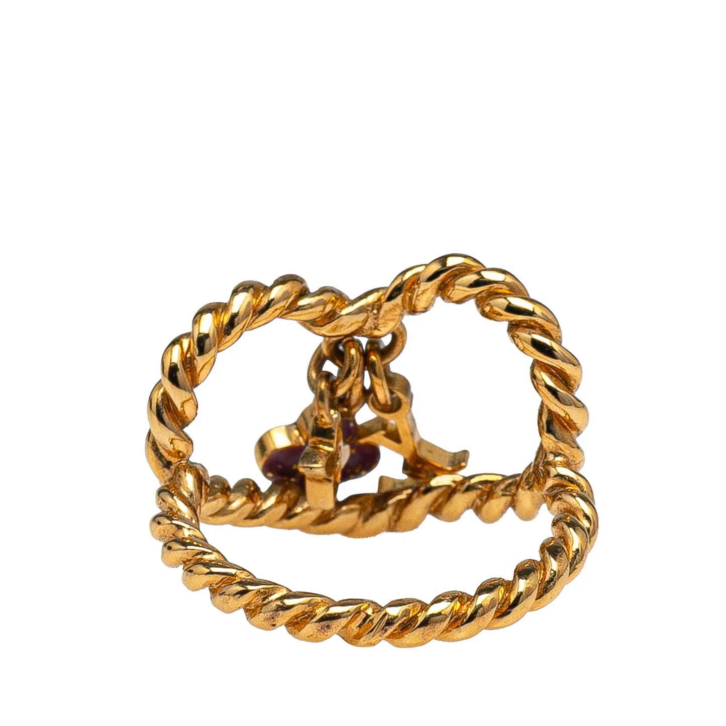 Gold Louis Vuitton Gold Plated Monogram Sweet Heart Ring