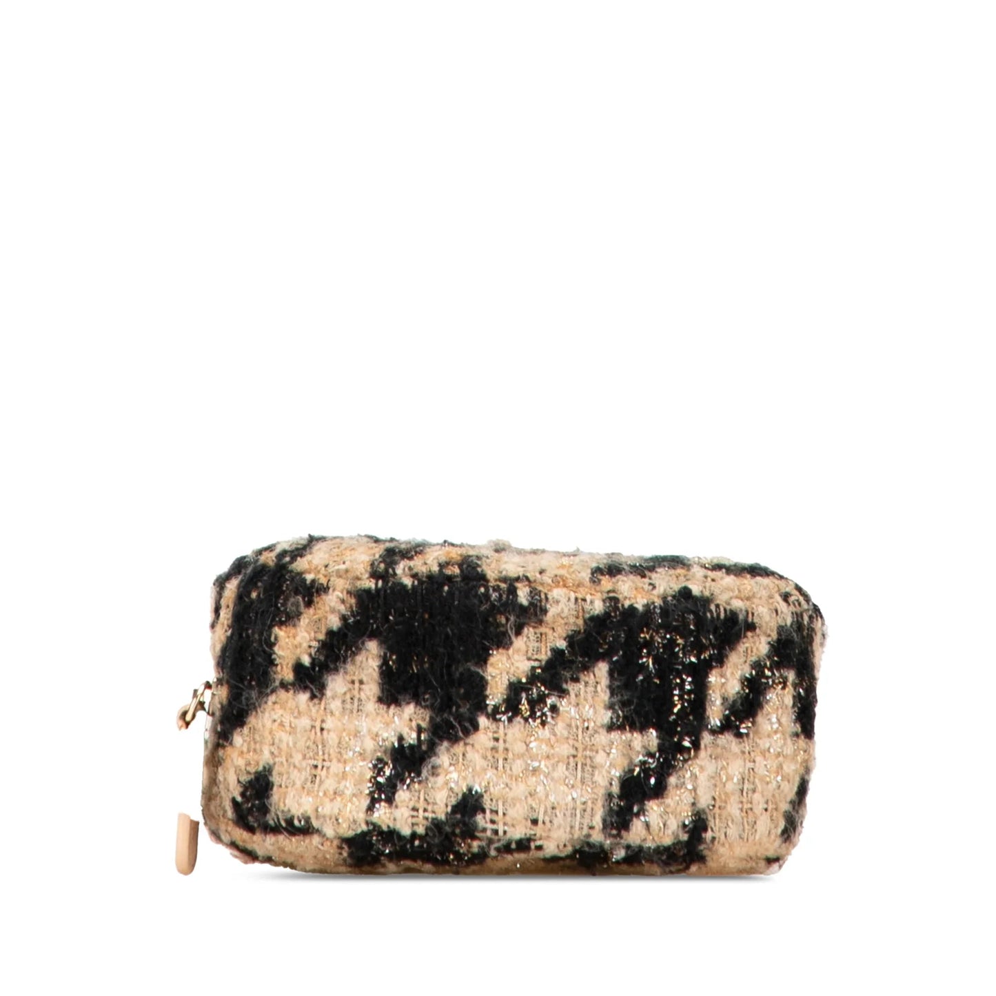 Brown Chanel Tweed 19 Round Clutch with Chain and Coin Purse Crossbody Bag