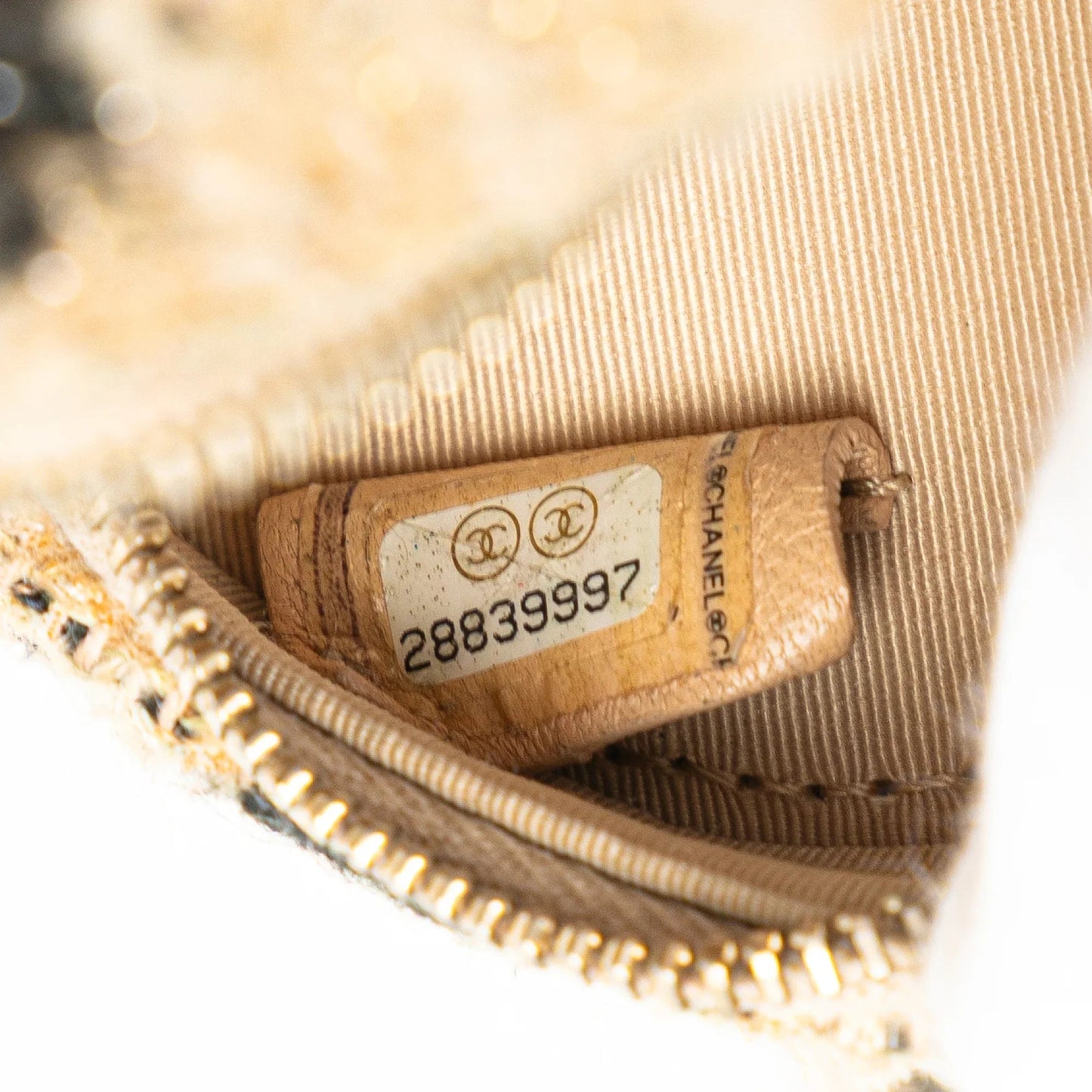 Brown Chanel Tweed 19 Round Clutch with Chain and Coin Purse Crossbody Bag