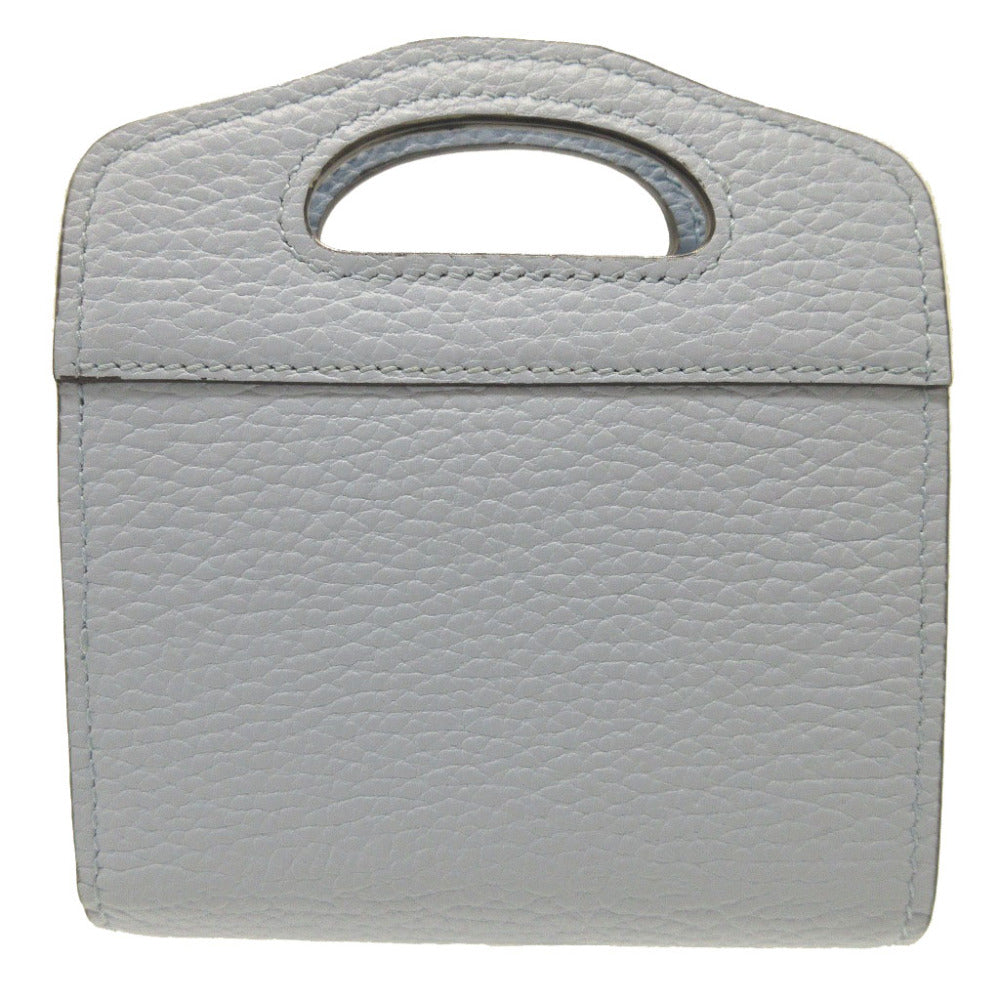 GUCCI Bifold Wallet 701074 leather light blue Compact wallet Double G Women