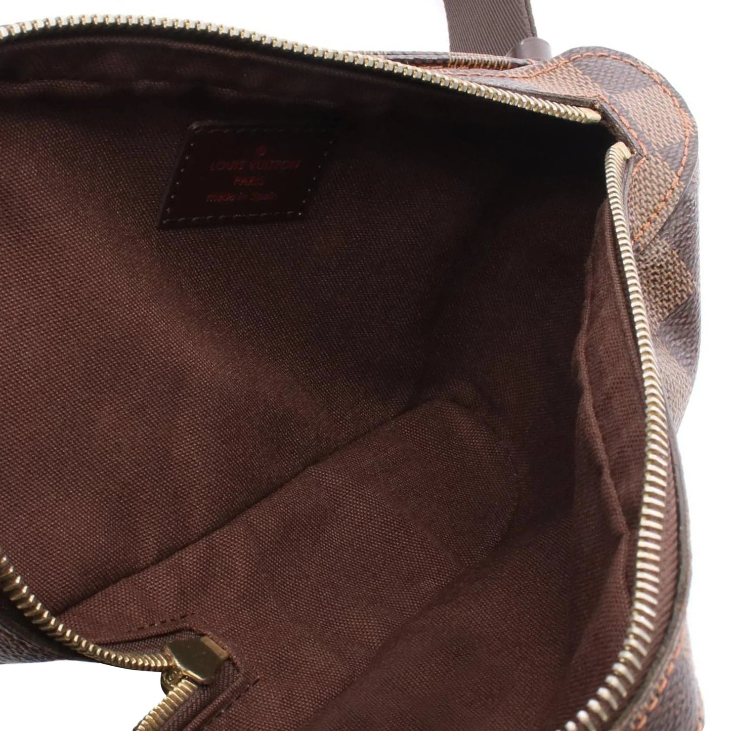 Brown Louis Vuitton Damier Ebene Geronimos Crossbody Bag