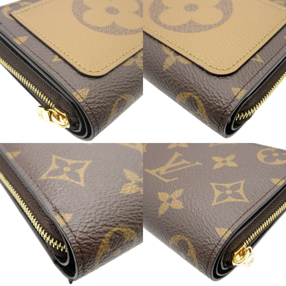 LOUIS VUITTON Bifold Wallet M81461 Monogram canvas Brown Compact wallet Monogram reverse Portefeuille Lou Women  d