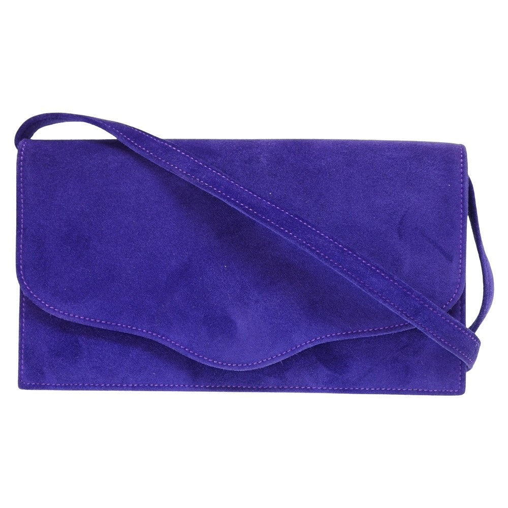 HERMES Shoulder Bag Doblis purple vintage Shoulder Clutch Bag Women  d